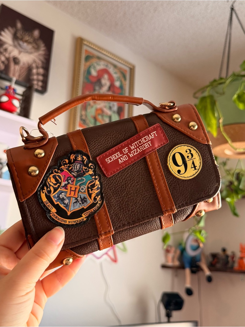Harry Potter 9 3/4 Trunk Crossbody Bag with Wallet Faux Leather